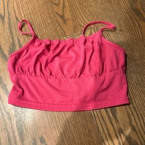 Scrunched tiny tank pink